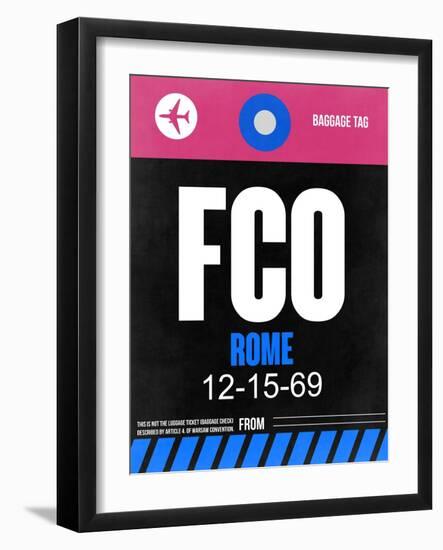 FCO Rome Luggage Tag 2-NaxArt-Framed Art Print