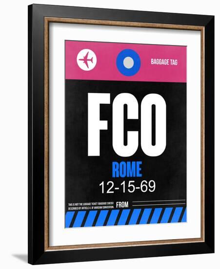 FCO Rome Luggage Tag 2-NaxArt-Framed Art Print