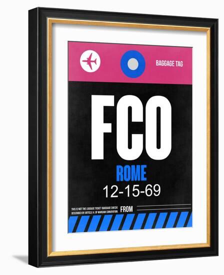 FCO Rome Luggage Tag 2-NaxArt-Framed Art Print