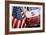 FDNY Truck with American Flag-null-Framed Photo