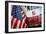 FDNY Truck with American Flag-null-Framed Photo