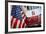 FDNY Truck with American Flag-null-Framed Photo