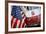 FDNY Truck with American Flag-null-Framed Photo