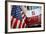 FDNY Truck with American Flag-null-Framed Photo