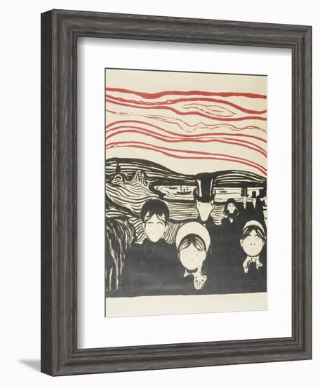 Fear. 1896-Edvard Munch-Framed Giclee Print