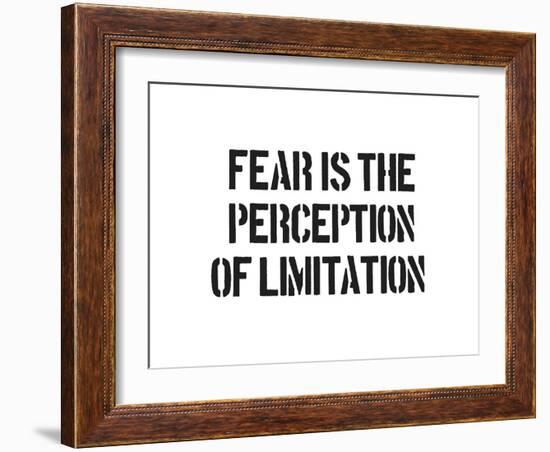 Fear And Limitation-SM Design-Framed Art Print