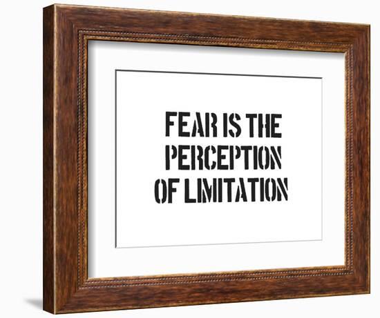 Fear And Limitation-SM Design-Framed Art Print