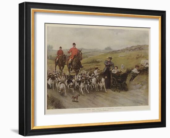 Fearful Odds! the Perils of a Hunting Country-George Goodwin Kilburne-Framed Giclee Print