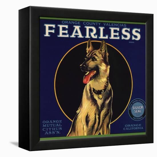 Fearless Brand - Orange, California - Citrus Crate Label-Lantern Press-Framed Stretched Canvas