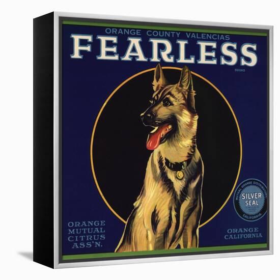 Fearless Brand - Orange, California - Citrus Crate Label-Lantern Press-Framed Stretched Canvas