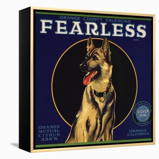 Fearless Brand - Orange, California - Citrus Crate Label-Lantern Press-Framed Stretched Canvas