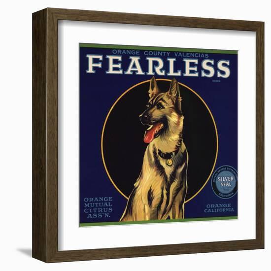 Fearless Brand - Orange, California - Citrus Crate Label-Lantern Press-Framed Art Print