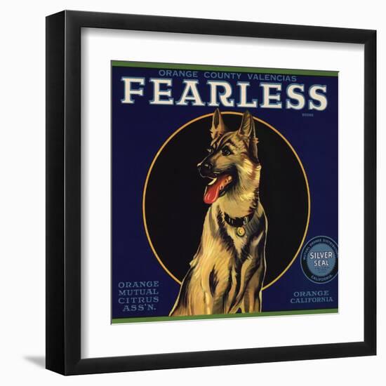 Fearless Brand - Orange, California - Citrus Crate Label-Lantern Press-Framed Art Print