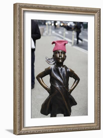 Fearless Girl Wall Street-null-Framed Premium Photographic Print