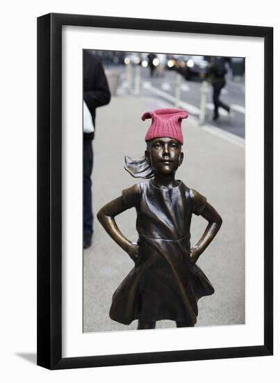 Fearless Girl Wall Street-null-Framed Premium Photographic Print