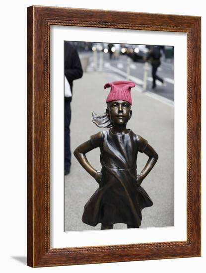 Fearless Girl Wall Street-null-Framed Photographic Print