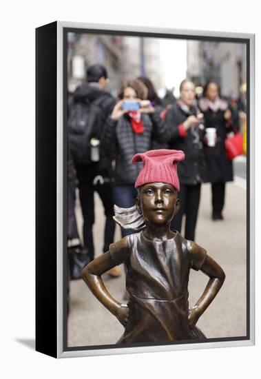 Fearless Girl Wall Street-null-Framed Premier Image Canvas