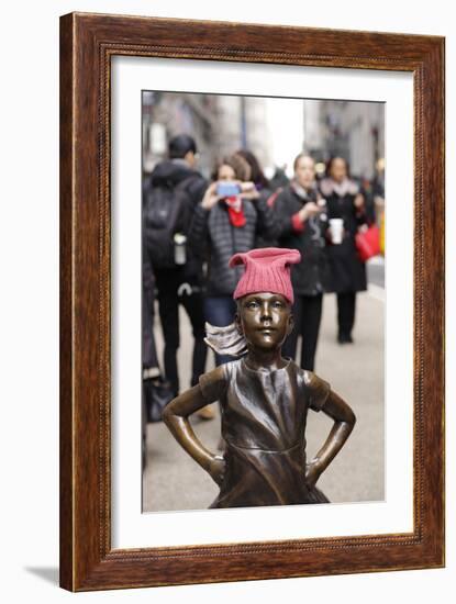 Fearless Girl Wall Street-null-Framed Photographic Print