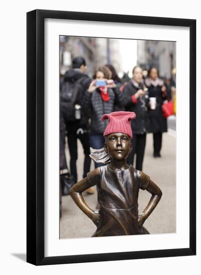 Fearless Girl Wall Street-null-Framed Photographic Print