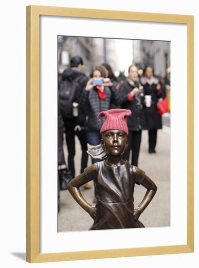 Fearless Girl Wall Street-null-Framed Photographic Print