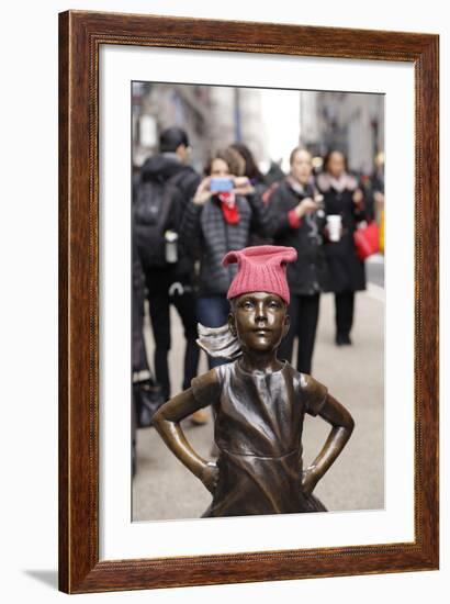 Fearless Girl Wall Street-null-Framed Photographic Print