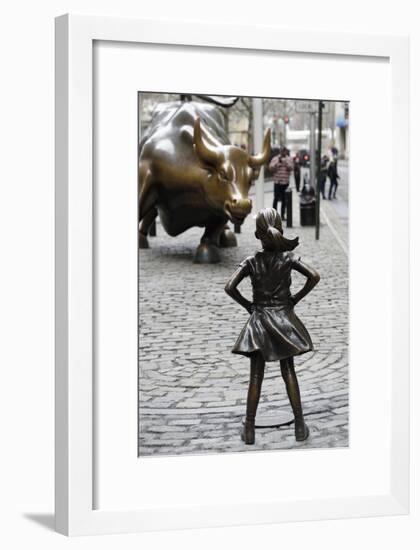 Fearless Girl Wall Street-null-Framed Photographic Print