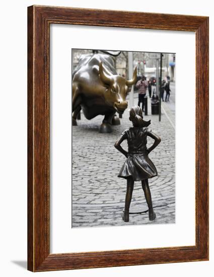 Fearless Girl Wall Street-null-Framed Photographic Print