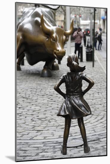 Fearless Girl Wall Street-null-Mounted Photographic Print