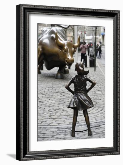 Fearless Girl Wall Street-null-Framed Photographic Print