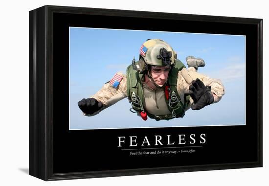 Fearless: Inspirational Quote and Motivational Poster-null-Framed Premier Image Canvas