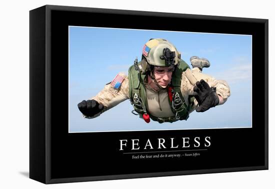 Fearless: Inspirational Quote and Motivational Poster-null-Framed Premier Image Canvas