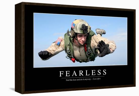 Fearless: Inspirational Quote and Motivational Poster-null-Framed Premier Image Canvas