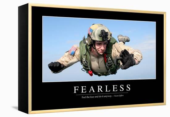 Fearless: Inspirational Quote and Motivational Poster-null-Framed Premier Image Canvas