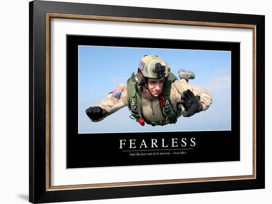 Fearless: Inspirational Quote and Motivational Poster-null-Framed Photographic Print