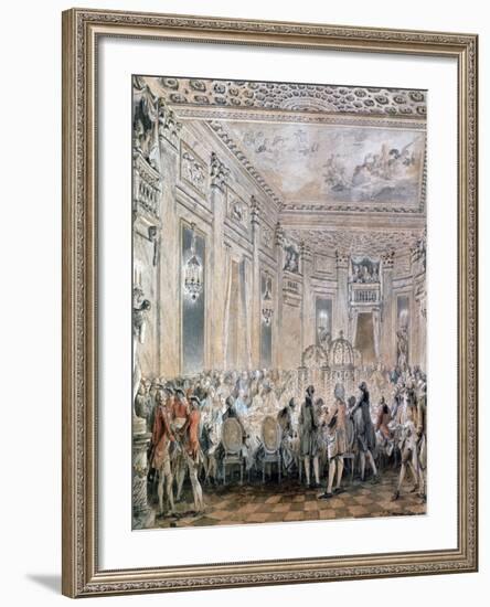 Feast at Louveciennes, 1771-Jean-Michel Moreau-Framed Giclee Print