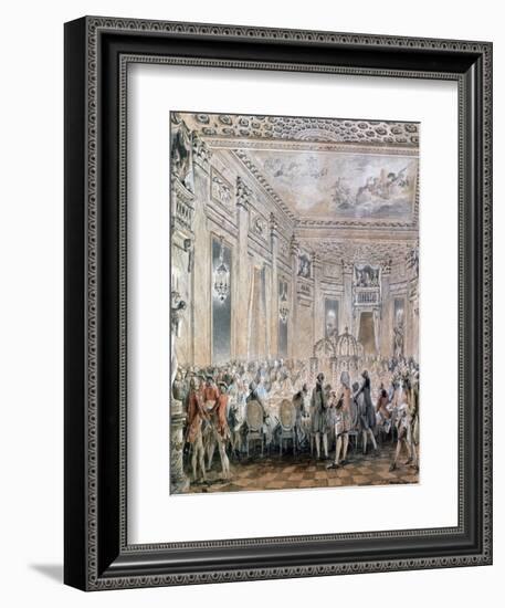 Feast at Louveciennes, 1771-Jean-Michel Moreau-Framed Giclee Print