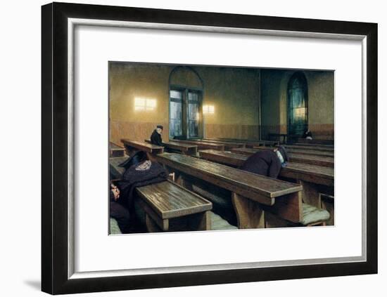 Feast Day at the Trivulzio Hospice at Milan, 1892-Angelo Morbelli-Framed Giclee Print