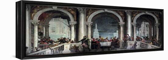 Feast in the House of Levi-Paolo Veronese-Framed Stretched Canvas