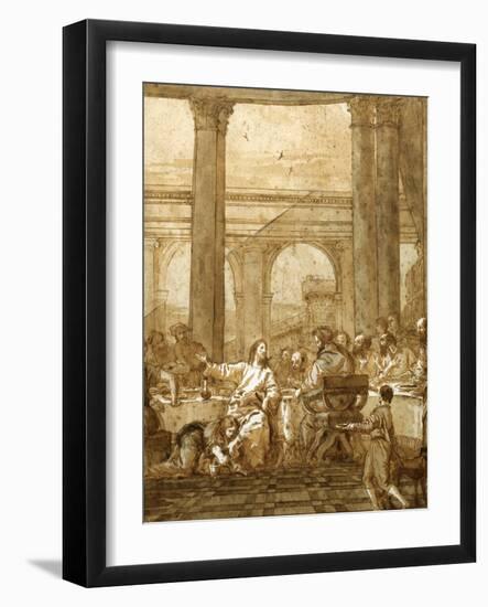 Feast in the House of Simon, 18Th/Early 19th Century-Giovanni Domenico Tiepolo-Framed Giclee Print