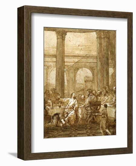 Feast in the House of Simon, 18Th/Early 19th Century-Giovanni Domenico Tiepolo-Framed Giclee Print