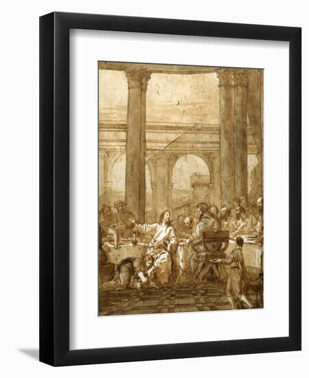 Feast in the House of Simon, 18Th/Early 19th Century-Giovanni Domenico Tiepolo-Framed Giclee Print