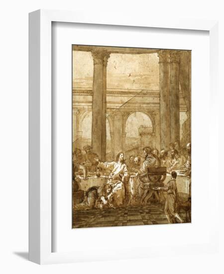 Feast in the House of Simon, 18Th/Early 19th Century-Giovanni Domenico Tiepolo-Framed Giclee Print