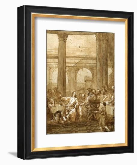 Feast in the House of Simon, 18Th/Early 19th Century-Giovanni Domenico Tiepolo-Framed Giclee Print