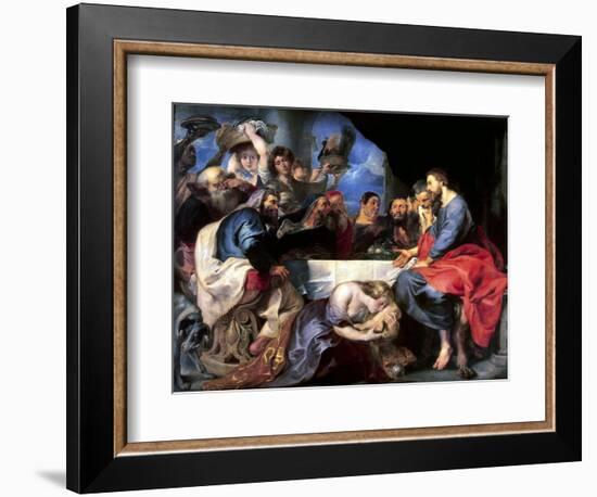 Feast in the House of Simon the Pharisee, Between 1618 and 1620-Peter Paul Rubens-Framed Giclee Print