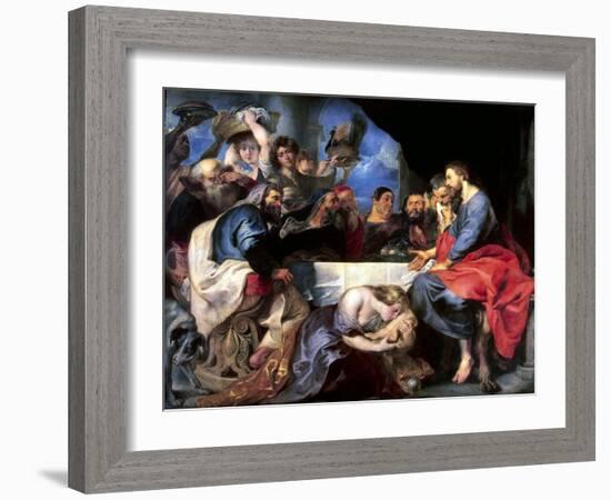 Feast in the House of Simon the Pharisee, Between 1618 and 1620-Peter Paul Rubens-Framed Giclee Print