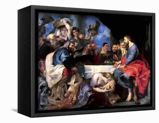 Feast in the House of Simon the Pharisee, Between 1618 and 1620-Peter Paul Rubens-Framed Premier Image Canvas