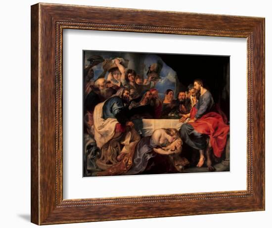 Feast in the House of Simon the Pharisee, C.1620-Peter Paul Rubens-Framed Giclee Print