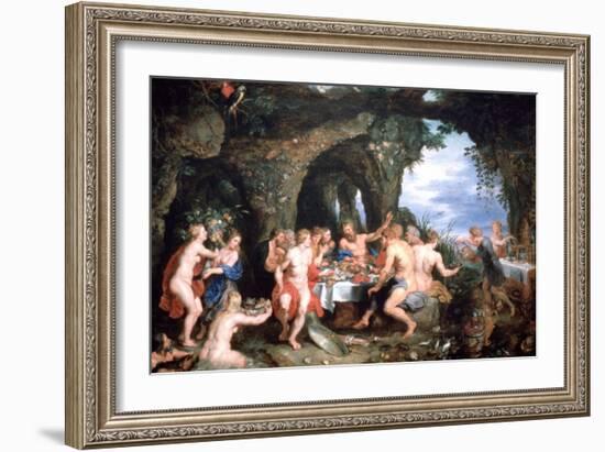 Feast of Achelous, C1615-Peter Paul Rubens-Framed Giclee Print