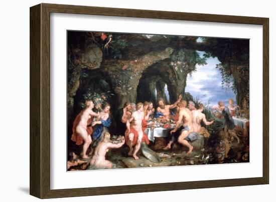 Feast of Achelous, C1615-Peter Paul Rubens-Framed Giclee Print