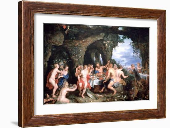 Feast of Achelous, C1615-Peter Paul Rubens-Framed Giclee Print